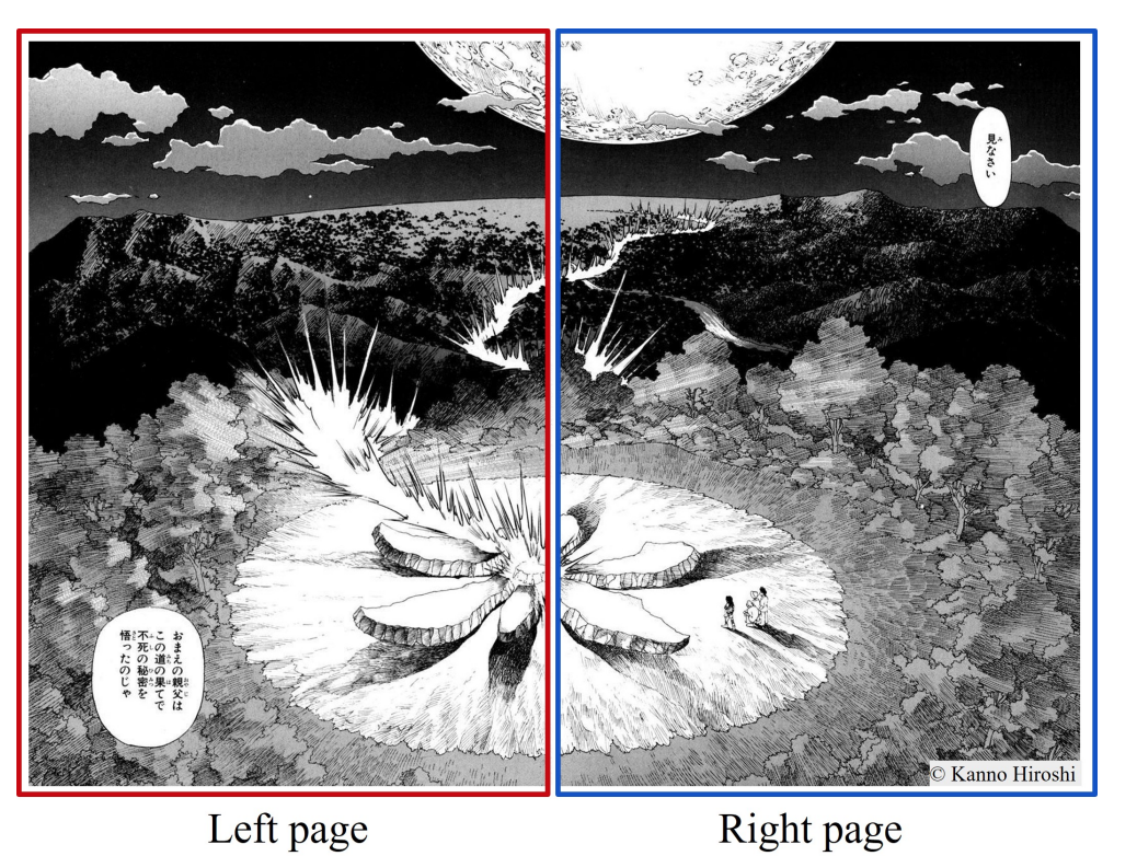 Two-page spread example from Manga109